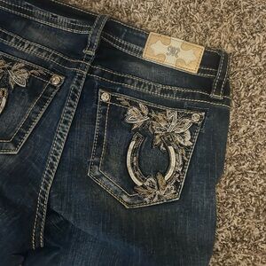 Y2k Women's Miss Me Embroidered Jeans